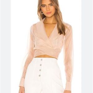 Beautiful sheer wrap shirt